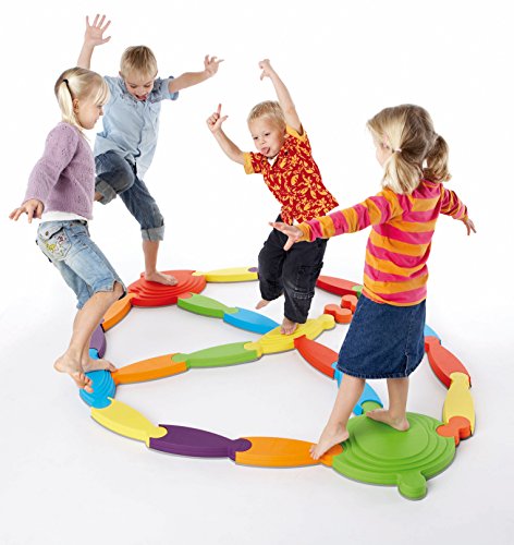 GONGE River Landscape - 25-Piece Set for Balance Training, Motor Skills, and Creative Play - Educational Tools for Children's Development and Fun Group Activities - Vibrant