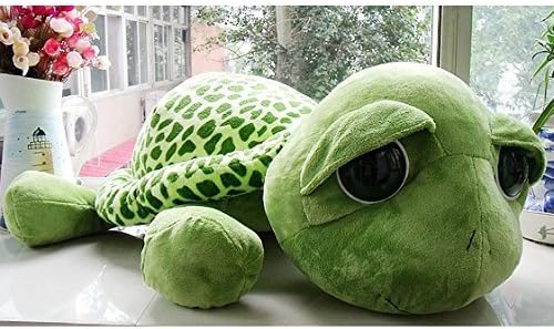 LUCKYAZ 1pcs 16" Cute Funny Tummy Tortoise Stuffed Turtle Toy Hold Pillow Big Eyes Turtle Pillow Cushion Plush Toy Doll Pillow Pet Gift for Baby Infant Toddler Boys Girls Children