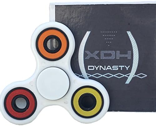 Fidget Hand or Finger Spinner Toy | Safe Rounded Edges | Perfect For ADD, ADHD, Anxiety, Autism, and Boredom (White)