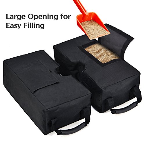 MaidMAX Umbrella Base Weight Bags, Detachable Umbrella Sand Bag, Fits Patio Beach Offset Cantilever & Standard Outdoor Umbrellas/Flagpoles, Square