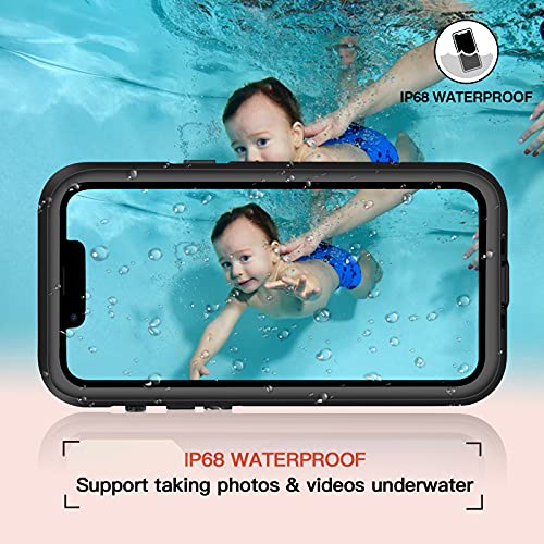 TAKED for iPhone 13 Mini Waterproof Case, Shockproof Dustproof Builtin
