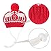 BINGPET Pet Costume Accessories Knit Christmas Reindeer Scarf and Hat Set for Pet from Small to Large