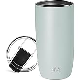 Simple Modern Travel Coffee Mug Tumbler with Flip Lid | Reusable Insulated Stainless Steel Cold Brew Iced Coffee Cup Thermos | Gifts for Women Men Him Her | Voyager Collection | 16oz | Sea Glass Sage