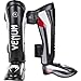 Venum Elite Standup Shinguards, Black/Red/Grey, Large