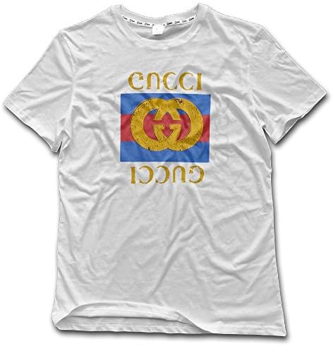 UanshanH Men's Tech Short Sleeve T-Shirt Gucci Logo Printed Pattern Tees