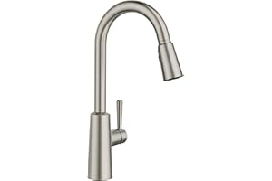 Moen Riley Spot Resist Stainless One-Handle Modern Pulldown Kitchen Faucet Featuring Power Clean and Reflex Docking System for the Spray Head, 7402SRS