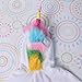 Storybook Wishes Little Girls White and Rainbow Unicorn Hooded Cape