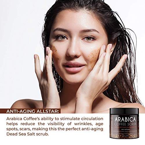 image for O Naturals Anti-Cellulite Exfoliating Organic Coffee Arabica, Dead Sea
