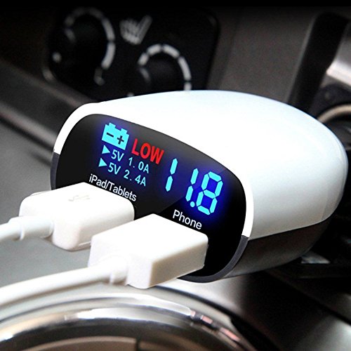 Dual USB 2-Port Car Charger Adapter 5V 3.4A Voltage Monitor Universal Phone NEW