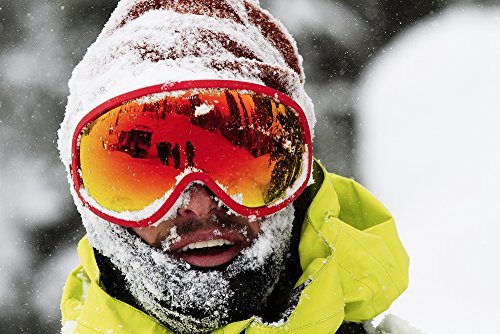 Electric Visual Masher Gloss Black/Brose Red Chrome Snow Goggle - Thumbnail 5