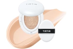 TIRTIR My Glow Cream Cushion | Natural Coverage, Hydrating, Dewy, Glow Finish, 24-Hours Long Lasting, Moisture barrier, Korean Cushion, Mini (0.15 oz.), 23N Sand