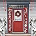 AVOIN Merry Christmas Let it Snow Porch Sign, Winter Holiday Snowman Hanging Banner Flag for Yard Indoor Outdoor Party 12 x 72 Inch