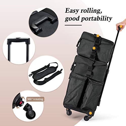 Stagiant Professional Rolling Makeup Case Soft Sided Cosmetology