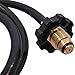 KIBOW High Pressure Propane Adaptor & Hose 5FT Long/Connects 1LB Propane Tank Connector Appliances to a Refillable 20 LBs Tank-CSA Certified