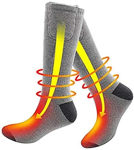 DZX Electric Heated Socks/Comfortable Thermo Socks,Battery Powered - For Winter Outdoor Sports Camping Hiking Work And Ski(Unisex)