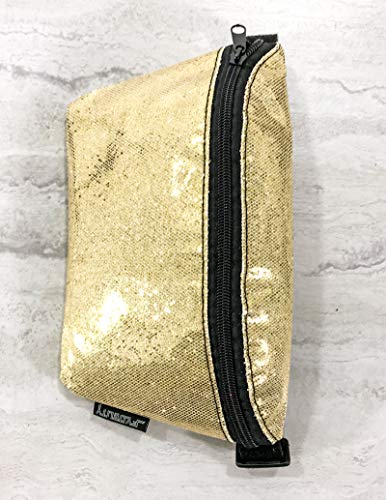 FYDELITY Fanny Pack Waist Belt Bag Ultra-Slim Holographic GLAM PLATINUM GLITTER - Thumbnail 5