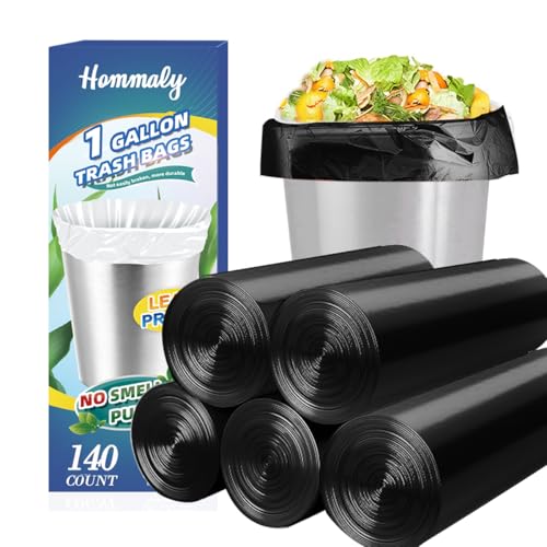 1 Gallon Small Black Trash Bags Strong