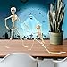 16'' Posable Halloween Skeleton, Aitbay Halloween Decorations Full Body Skeletons Props for Halloween Party Graveyard Haunted House Decoration 2 Pack