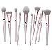 Jessup makeup brush set,Professional Makeup Brushes,Eye Brush Powder brush,Highlight,Blush Brush, Contour Brush,Fiber bristles,Plastic Handle Brush set Pink T260