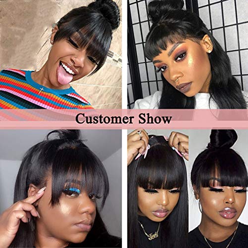 IUPin-Silky-Brazilian-Virgin-Straight-Human-Hair-Wigs-with-Bangs-150-Density-Glueless-None-Lace-Front-Wigs-Machine-Made-Straight-Bangs-Wigs-for-Black-Women-Natural-Color-18inch-Straight-Wig