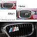 BMW M Front Grille Emblem, 3D Chrome Badge Metal Power Car Fashion Logo for BMW M M3 M5 X1 X3 X5 X6 E30 E34 E36 E39 E46 E60 E90 E92 (Silver)
