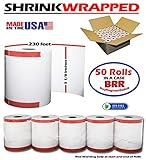 Shrink Wrapped 3 1/8 x 230 thermal paper roll 50 pack cash register thermal Paper 10 Pack of 5 Shrink Wrapped No BPA Made In USA
