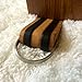 SleekStopper SW-041B Decorative Bamboo Door Stopper with Rubber Treads and Metal Handle (2 Pack) - Lifetime Guarantee!