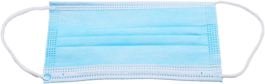 Disposable Earloop Face Mask-Protect Yourself from Dust, Germs and Pollen – Ideal for Medical, Surgical, Catering and Construction Workers (100, Blue)