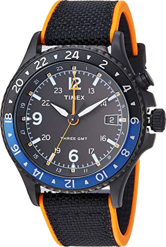 Timex Men's Allied Three GMT Black/Orange One Size