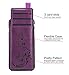 iPhone 8 Plus / iPhone 7 Plus Wallet Case, Leather Card Holder Cases for Women, 3 Hidden Credit Card Holder / ID Card Slot & Money Pockets, Protective Butterfly Flower Pattern Cover - Purple
