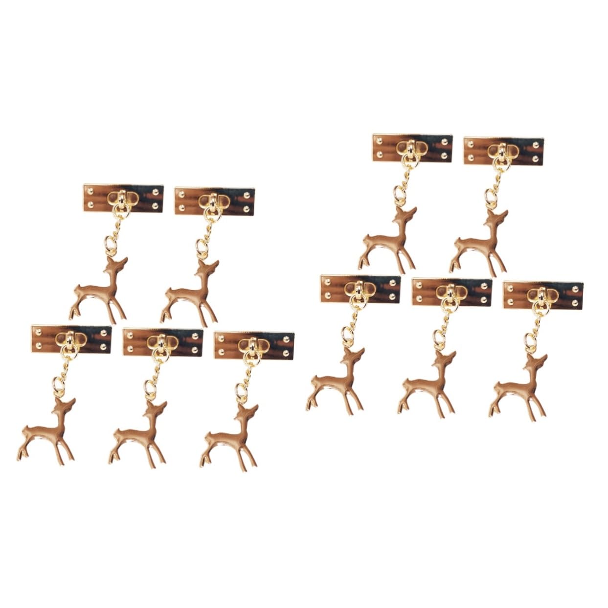 COHEALI 10 pcs Decorative buckle purse lock buckle bag accessories leather purses gold purse metal purse closure lock purse Deer Shaped Pendant Handbag Making Buckle to turn wallet buckle