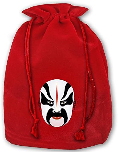 Facial Makeup In Beijing Opera Majun Christmas Santa Claus Xmas Gifts Storage Bag