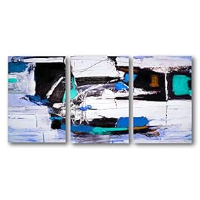 3 Panel Canvas Wall Art Abstract Color Pictures Home Wall Decorations for Bedroom Living Room Paintings Canvas Prints Framed - 16"x24" x 3 Panels