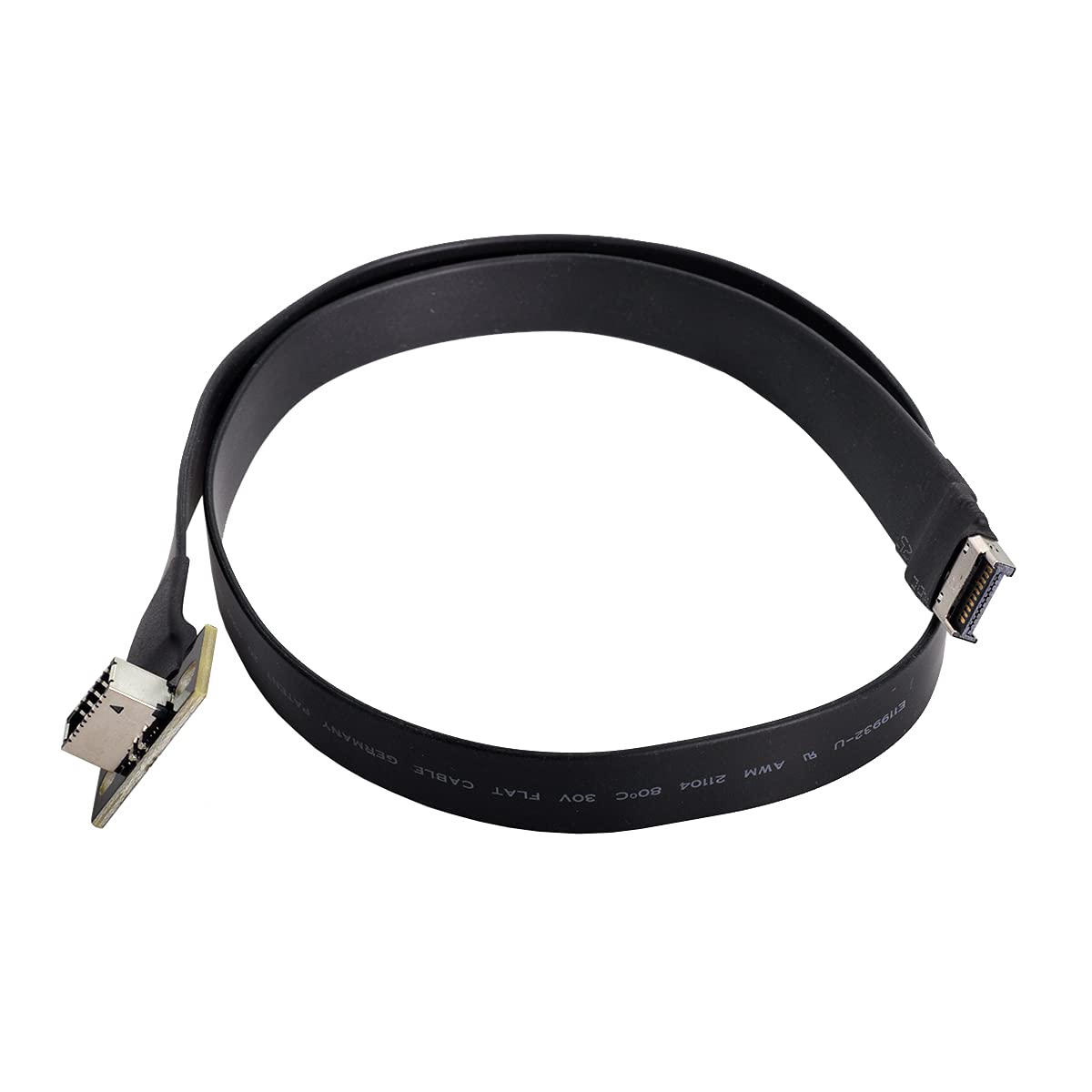 Cablecc USB 3.1 Front Panel Header Male to Female Type-E Motherboard Extension Data Cable 50cm