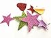 Foam Glitter Stickers Self Adhesive, Heart and Stars Shapes for Christmas, Kid's Arts Craft Supplies Greeting Cards Home Decoration (229 Pieces)