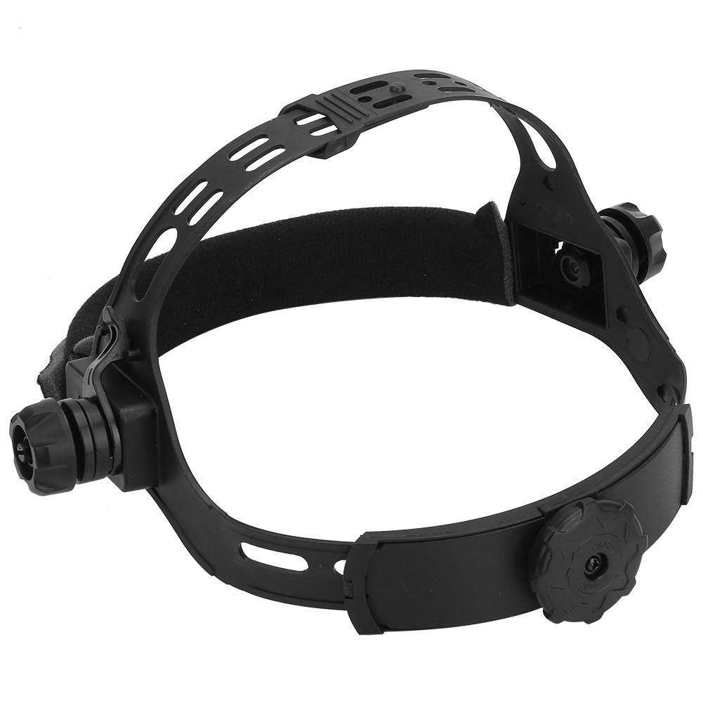 Welding Helmet Headband, Adjustable Head Worn Sweat Absorbent Headband with Knob, for Welding Welders Industrial Application Machinery Industries(Black)