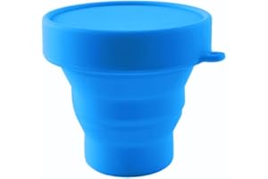 Menstrual Cup Sterilizer Cleaner, LUCKY CLOVER Collapsible Silicone Cup Foldable Sterilizing Cup for Menstrual Cups and Storing Your Diva Cup - Foldable for Travel(Blue)