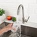 Lordear Bar Sink Faucet Single Hole RV Kitchen Sink Faucet Small Stainless Steel Brushed Nickel Laundry Utility Outdoor Sink Faucets Wet Bar Camper Taps, Cold and Hot Hose Included