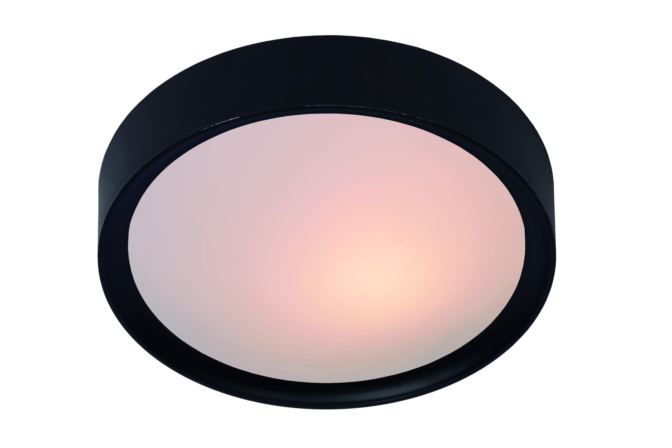 LUCIDE LEX - Flush Ceiling Light - Ø 33 cm - 2xE27 - Black