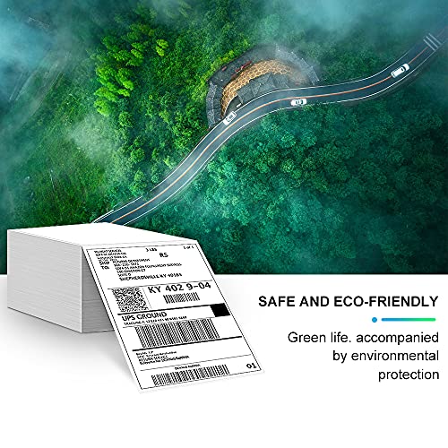 4x6 Thermal Shipping Labels - (1 Stack of 250) Blank Mailing tag Permanent Adhesive Fanfold Labels Compatible for Rollo Zebra Fargo Elton Munbyn Netum Nex Sato or Other Direct Thermal Printer