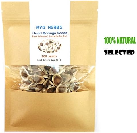 100 seeds of Selected Dried Organic Moringa Oleifera seeds Herbal Herb Dietary supplement - Natural Pure Herb