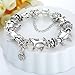 BISAER Horse Charm Bracelet Charm Bead Bracelet with 925 Sterling Silver Plated Gifts for Women Teen Girls (Horse 7.87 Inches)