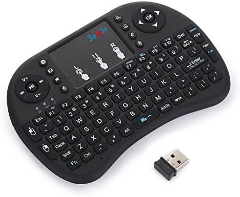 FotoFo Black Mini 2.4Ghz Wireless Touchpad Keyboard With Mouse remote For Pc, Pad, Xbox 360, Ps3, Google Android Tv Box, Htpc, Iptv