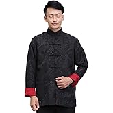 DLSNZ Men's Traditional Chinese Kung Fu Clothing Hanfu & Tang Suit Jacket Wing Chun Uniform Martial Arts Coats