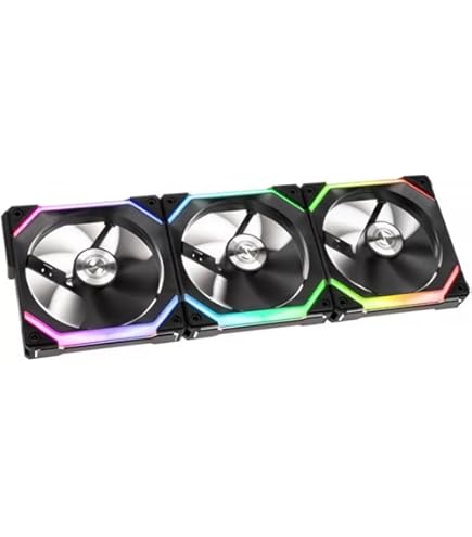 Kit com 3 Fans Gamer 120mm Lian Li Unifan RGB Preto UF-SL120-3B
