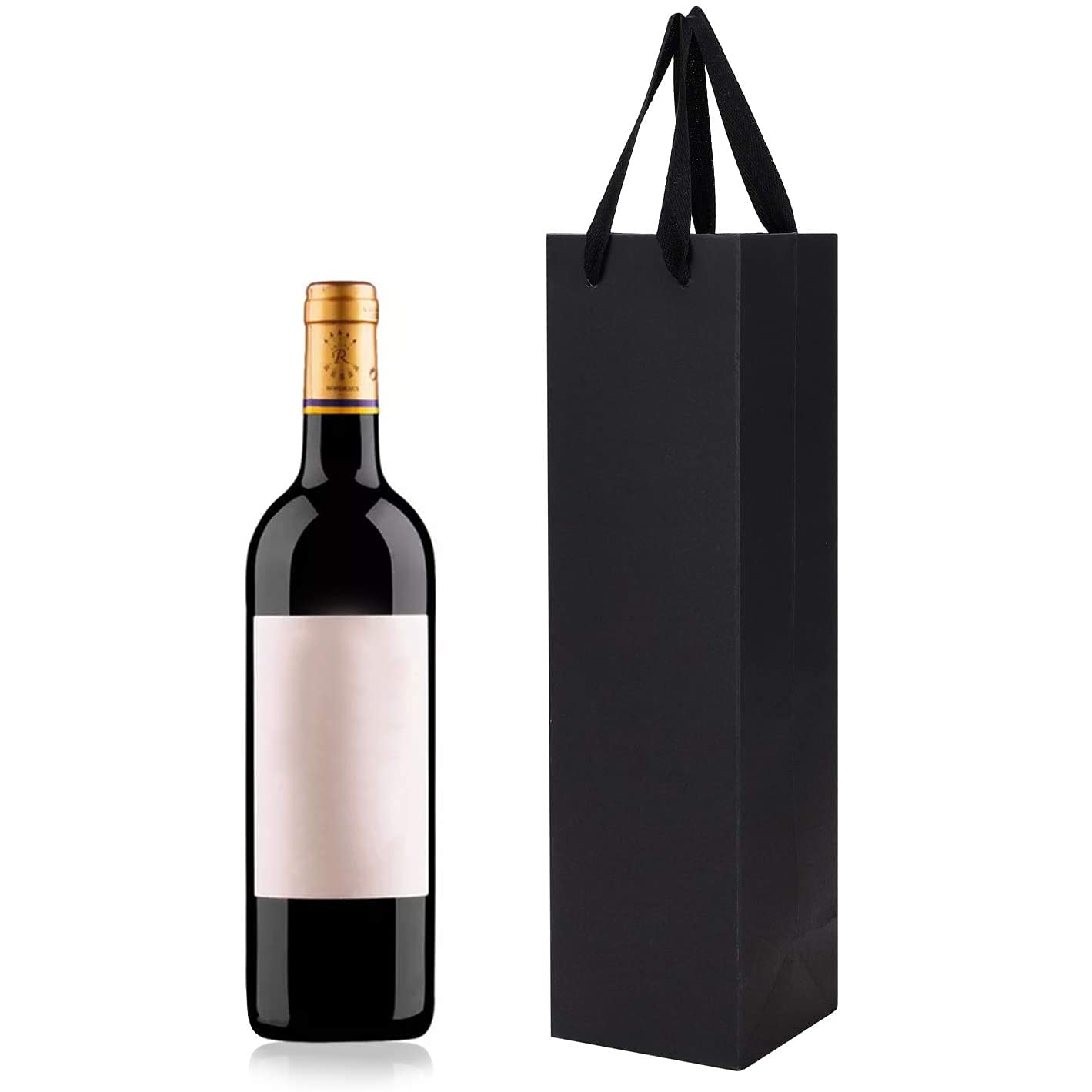 10 PCS Wine Bottle Gift Bags with Handle Reusable Sturdy Wine Storage Bag Single Wines Carry Bag Portable Wines Tote Bags for Christmas Party Birthday Wedding Housewarming Anniversary Celebration