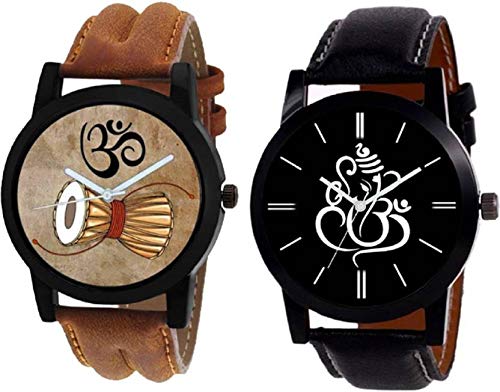 Brown & Black Color Dial God Watches for Men & Boys (Pack of 2 God-BR-2)