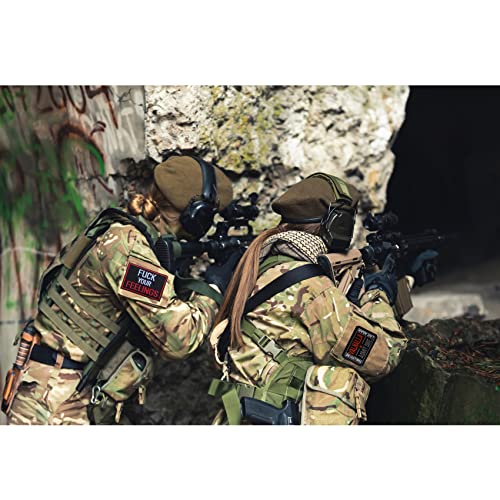 GYGYL 2Pcs Tactical Flag Patch-Fuck Your Feelings, Hook Fastener American Military Patches for Tactical Caps, Bags, Backpacks, Tactical Vest, Military Uniforms