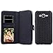 TabPow Galaxy J7 Case,Weave Zipper Cash Slot, Card Slots, Button, Leather Wallet Case Cover With Detachable Case For Samsung Galaxy J7 J700 (2015)- Weave Black