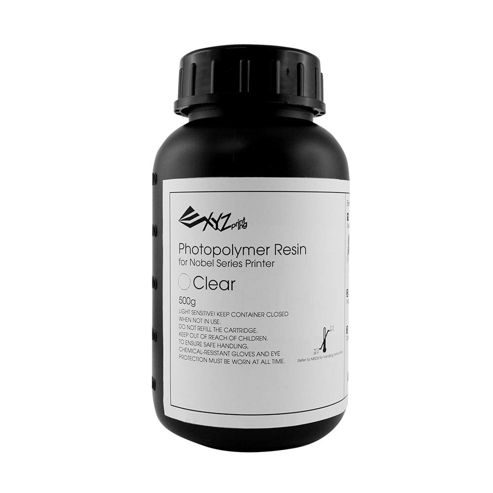 XYZ Printing RUGNRXTW12A Nobel Resin, 2 Bottles x 500 ml, Clear (Pack of 2)